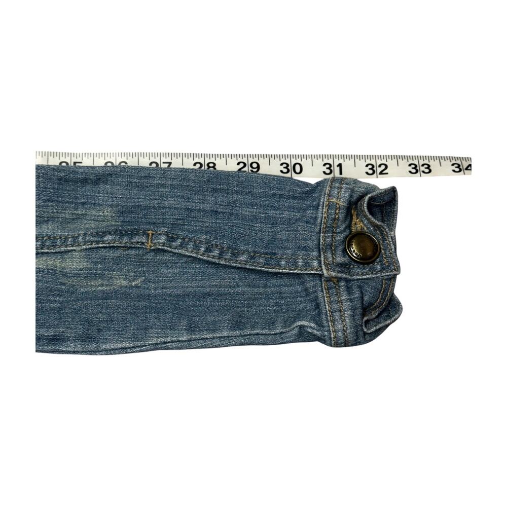 Joujou Distressed Light Wash Denim Trucker Jacket Small - Picture 9 of 9